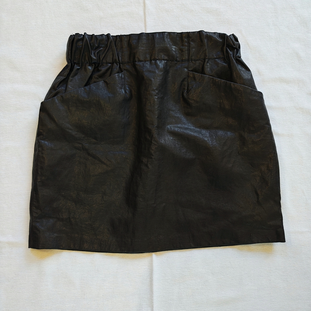 Zara Faux Leather Dark Brown Skirt